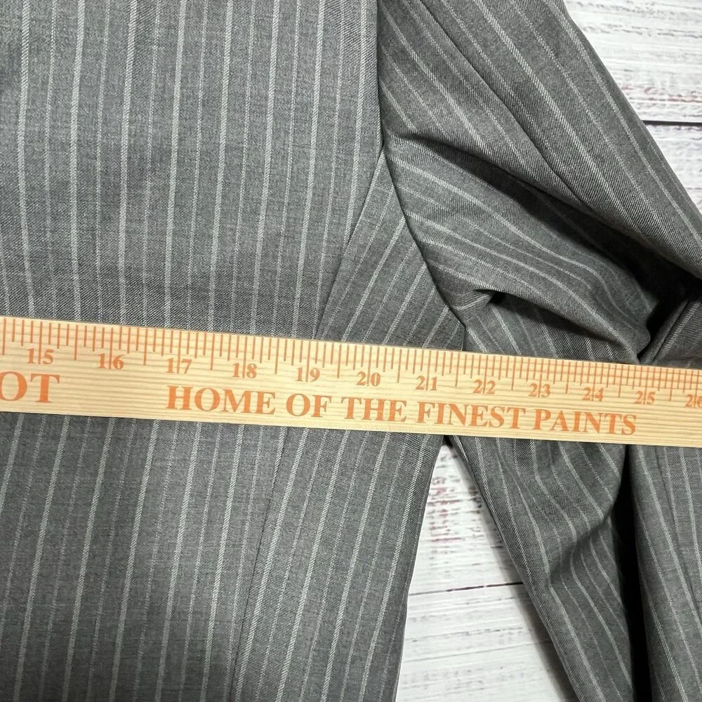 Brooks Brothers 1818 Regent Blazer 42L Vitale Barberis Canonico Italy Wool Gray